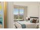 Bedroom showcasing city and mountain views at 2877 Paradise Rd # 2502, Las Vegas, NV 89109