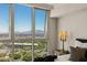 Bedroom showcasing amazing city and mountain views at 2877 Paradise Rd # 2502, Las Vegas, NV 89109