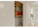 Organized closet with shelves and hanging space at 2877 Paradise Rd # 2502, Las Vegas, NV 89109