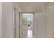 Bright hallway with tile floors, recessed lighting, and a view of the bedroom with city view at 2877 Paradise Rd # 2502, Las Vegas, NV 89109