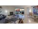 Spacious living room with city views, fireplace, stylish seating, and contemporary decor at 2877 Paradise Rd # 2502, Las Vegas, NV 89109