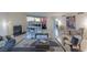 Elegant living room with fireplace and city view, featuring stylish seating and decor at 2877 Paradise Rd # 2502, Las Vegas, NV 89109