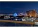 Night panorama of the Las Vegas skyline, showcasing the iconic Sphere and surrounding hotels at 2877 Paradise Rd # 2502, Las Vegas, NV 89109