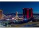 Stunning night view of the Las Vegas skyline, with the Conrad Hotel shining brightly at 2877 Paradise Rd # 2502, Las Vegas, NV 89109
