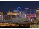 Captivating night skyline view featuring the High Roller and various iconic Las Vegas hotels at 2877 Paradise Rd # 2502, Las Vegas, NV 89109