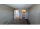 Neutral Primary bedroom with carpet floors and two doors leading to other rooms at 3339 Cromford Dr, North Las Vegas, NV 89081