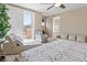 Beautiful main bedroom featuring a sitting area and balcony access at 4212 Hawks Glide Ave, North Las Vegas, NV 89084