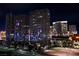 Nighttime view of Las Vegas high rise condos offering city views and a premier location at 4525 Dean Martin Dr # 1103, Las Vegas, NV 89103