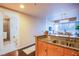 Stylish kitchen with granite countertops and stainless steel sink and modern decor at 4525 Dean Martin Dr # 1103, Las Vegas, NV 89103