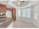 Eat in kitchen with cozy nook area, bright windows, and tiled flooring at 731 Rising Star Dr, Henderson, NV 89014