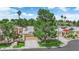 Aerial view of landscaped front yard and roof with solar panels at 328 Wild Plum Ln, Las Vegas, NV 89107