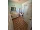 Bathroom with tile floors, vanity, and glass shower doors at 4244 Gibraltar St, Las Vegas, NV 89121