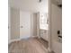 Modern bathroom featuring tile floors, modern vanity, and shower-over-tub at 8101 W Flamingo Rd # 2059, Las Vegas, NV 89147