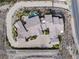 Expansive desert home, featuring a luxurious pool, tile roof, and winding driveway at 1123 Christian Rd, Henderson, NV 89002