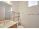 Bathroom featuring single sink vanity, and glass door shower at 2585 Portsmouth Creek Ave, Henderson, NV 89052