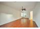 Bright bedroom with fan, wood floors and natural light at 2585 Portsmouth Creek Ave, Henderson, NV 89052