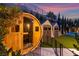 Backyard with outdoor sauna, storage shed and basketball court at 12119 Castilla Rain Ave, Las Vegas, NV 89138