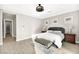 Comfortable main bedroom showcasing a walk-in closet, neutral walls and stylish decor at 12119 Castilla Rain Ave, Las Vegas, NV 89138