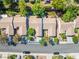 Aerial view of a single story house with mature trees at 2137 Point Mallard Dr, Henderson, NV 89012