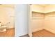 Walk-in closet featuring rod for hanging clothes and shelving at 2323 Mariposa Ave, Las Vegas, NV 89104