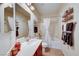Classic bathroom with a vanity, neutral tile floors, and a shower-tub combination, offering a clean and functional design at 2733 Auchmull St, Henderson, NV 89044