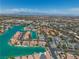 Wide aerial panorama of the residential community, highlighting the extensive canal system and neighborhood layout at 3061 Waterside Cir, Las Vegas, NV 89117