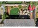 Overhead view of a well-designed backyard with a seating area, landscaping, and outdoor amenities at 448 Bright Moon Ave, North Las Vegas, NV 89084