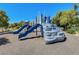 Colorful community playground equipment with slides and climbing structures at 448 Bright Moon Ave, North Las Vegas, NV 89084