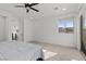 Bedroom with ensuite access and natural light from a large window at 461 Cascade Heights Ave, Las Vegas, NV 89138