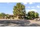 Spacious front yard with mature trees and a well-maintained lawn at 5518 Avenida Vaquero, Las Vegas, NV 89108