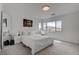 Bright bedroom features a modern design, with white walls and neutral carpeting at 6148 Juniper Grove St, Las Vegas, NV 89148