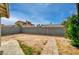 Large, enclosed backyard features desert landscaping with block wall adding privacy at 804 Cherry Dr, Henderson, NV 89002