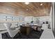 Bright office space featuring a modern desk, a cozy seating area, and a sleek wooden ceiling at 82 Glade Hollow Dr, Las Vegas, NV 89135