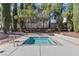 Private hot tub area nestled among tall trees, offering a serene escape at 921 Granger Farm Way, Las Vegas, NV 89145