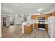 Bright kitchen with stainless sink, sleek appliances, and access to a balcony at 3425 E Russell Rd # 155, Las Vegas, NV 89120