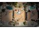 Stunning aerial view showcasing the property's prime location near pools and manicured landscaping at 9604 Summer Cypress St, Las Vegas, NV 89123