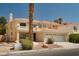 Charming home with a two-car garage, lush landscaping, and a well-maintained front yard at 9604 Summer Cypress St, Las Vegas, NV 89123