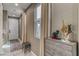 Inviting entryway features tiled floors, neutral walls, and an accent table at 10042 Bismuth St, Las Vegas, NV 89183