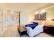Cozy bedroom showcases a comfortable king bed, and an elegant bathroom with bright lighting and stylish design at 135 E Harmon Ave # 804, Las Vegas, NV 89109