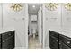Bathroom featuring double sinks and cabinet storage at 2127 Brewer Ave, North Las Vegas, NV 89081