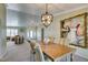 Dining room with a wooden table, seating for four, and contemporary art at 2246 Almart Cir, Henderson, NV 89014