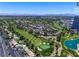 Aerial view of the community showcasing the golf course and surrounding landscape at 2831 Geary Pl # 2918, Las Vegas, NV 89109