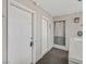 Building entryway features two white doors and a small window with curtains at 2831 Geary Pl # 2918, Las Vegas, NV 89109