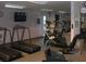 Community gym featuring treadmills, stationary bikes, and mirrored walls at 2831 Geary Pl # 2918, Las Vegas, NV 89109