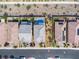 Aerial view highlights a private pool with lush landscaping, enhancing this homes outdoor appeal at 2832 Aragon Terrace Way, Henderson, NV 89044