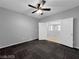 This bedroom features a contemporary fan and is attached to another room, ideal as an office or creative space at 2832 Aragon Terrace Way, Henderson, NV 89044