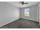 Bedroom with neutral paint, carpet and a ceiling fan providing comfort at 2832 Aragon Terrace Way, Henderson, NV 89044
