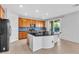 Kitchen featuring dark countertops, stainless appliances and island at 2832 Aragon Terrace Way, Henderson, NV 89044