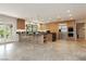 Spacious kitchen with central island, bar seating and plenty of cabinet space at 3007 La Mesa Dr, Henderson, NV 89014