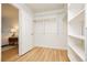 Well-organized walk-in closet with ample shelving and storage space, connecting to the bedroom for convenience at 3007 La Mesa Dr, Henderson, NV 89014